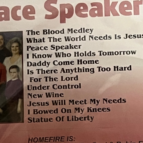 HomeFire Family Ministries Peace Speaker CD Majestic Music Religious - Picture 4 of 6